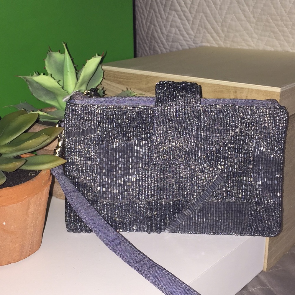 Hand beaded wristlet